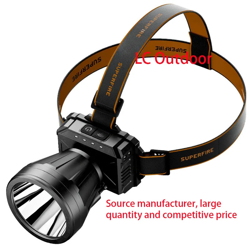 

NEW Super Bright Headlamp USB-C Rechargeable Headlight High Power Head Flashlight 18650 Battery Camping Lantern LED Headlight
