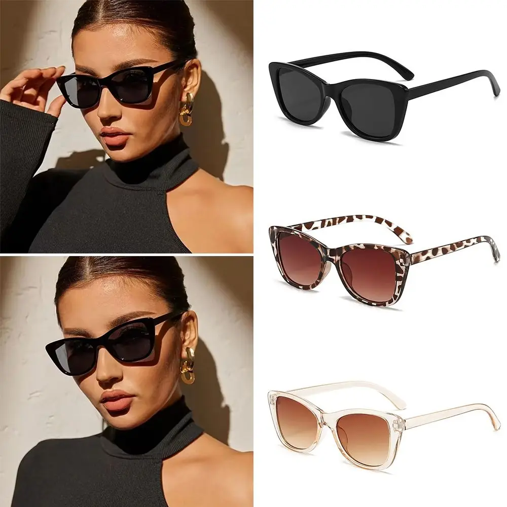 Brand Designer Street Photo Props Cat Eye Sunglasses UV400 Protection Vintage Small Frame Sun Glasses Outdoor Shades for Women