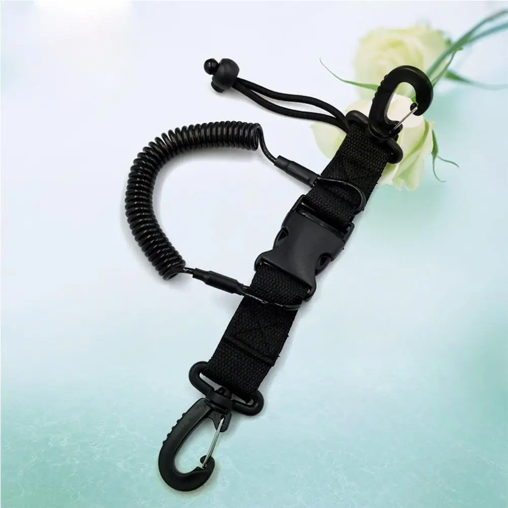 Newest Scuba Diving Snappy Coil Springs Camera Lanyard Spiral With Ring Dive For Underwater Housing Flashlight Torch Outdoor