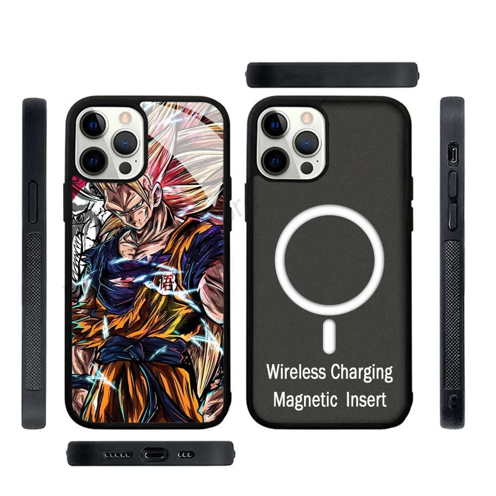 Funda de teléfono de Anime con diseño de Dragon D Z, carcasa magnética fuerte para IPhone 15, 14, 13 Pro Max, 11, 12 Mini, Magsafe
