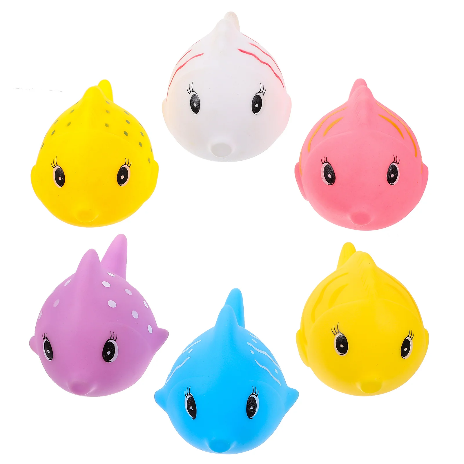 6 stuks drijvend vinyl dier badplezier felle kleur knijpgeluid voor baby baby badtijd drijvend speelgoed dier speelgoed