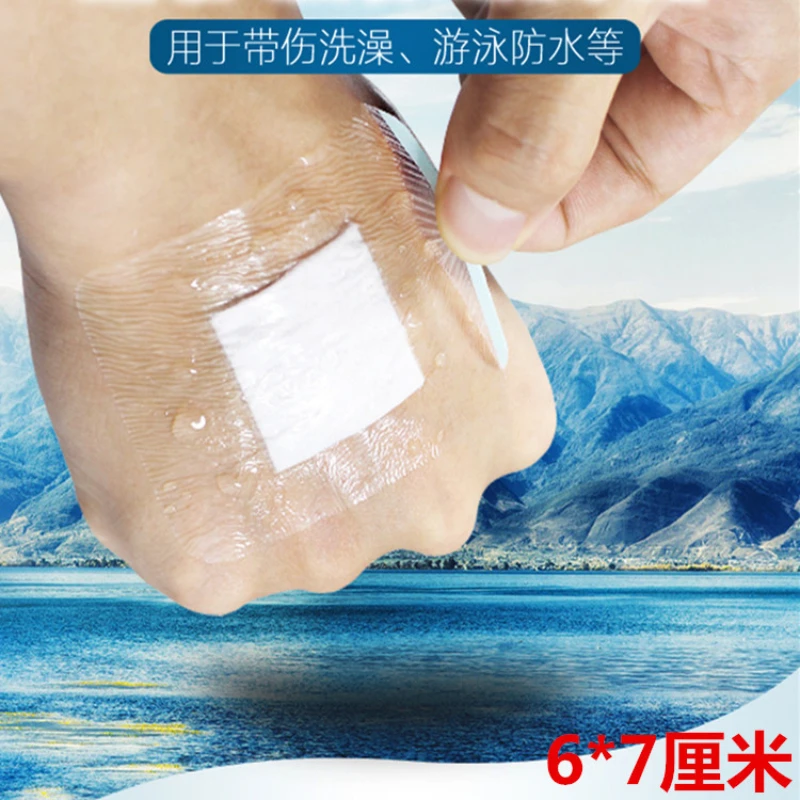 

10 Pcs Waterproof Plaster Stretch Adhesive Bandage Transparent Adhesive Medical Wound Dressing Tape