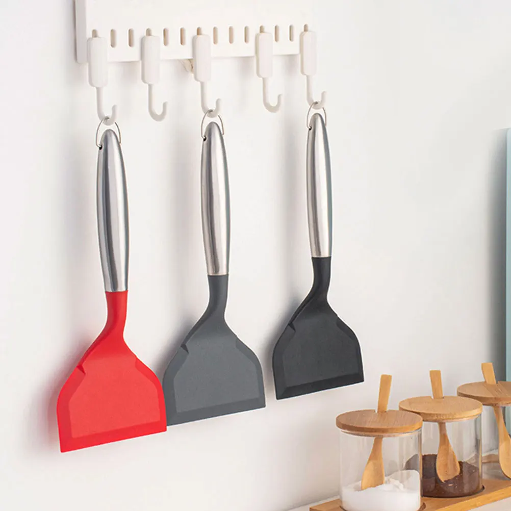 

2pcs Large Silicon Cooking Heat Resistant Kitchen Tool Frying Steak Spatula Nonstick Cookware Accessory Household Restaurant