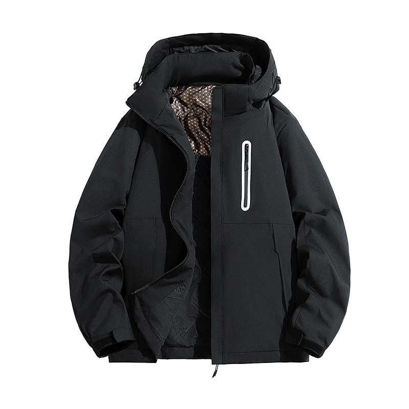 مقاومة للرياح أفخم الرجال مقنعين القطن سترة خارجية معطف عالي الجودة سميكة الملابس الدافئة مريحة Roupas Masculinas #5