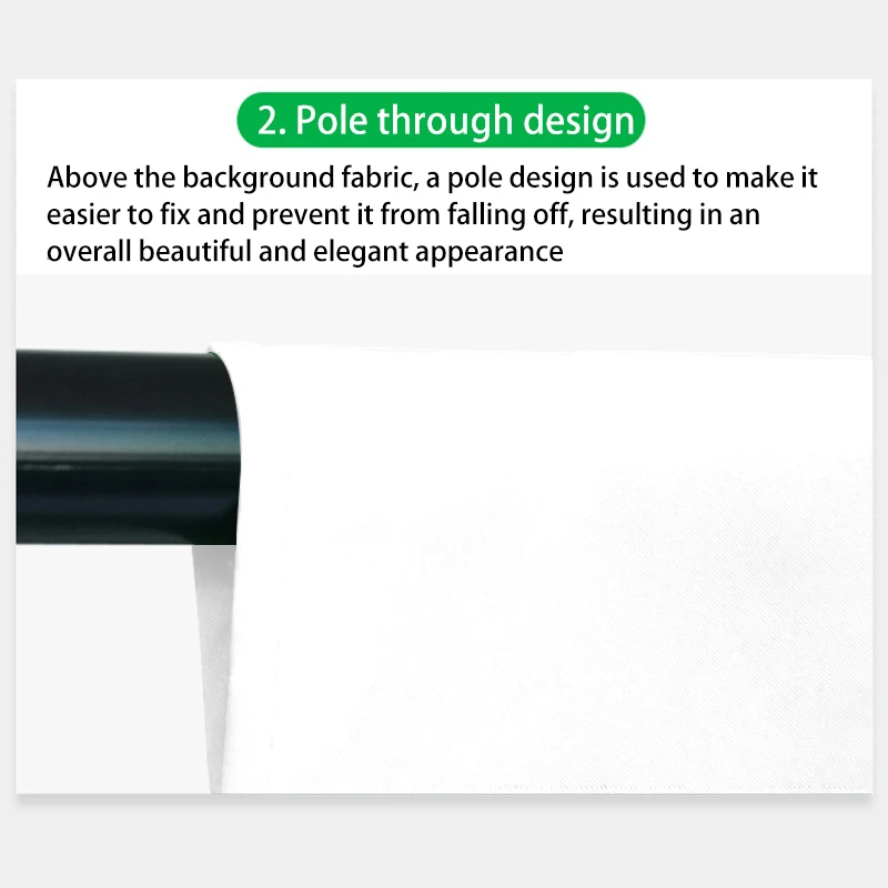 قماش خلفية للتصوير الفوتوغرافي، قماش خلفية بيضاء، قماش خلفية قابل للطي - محمول، متوفر بأحجام متعددة