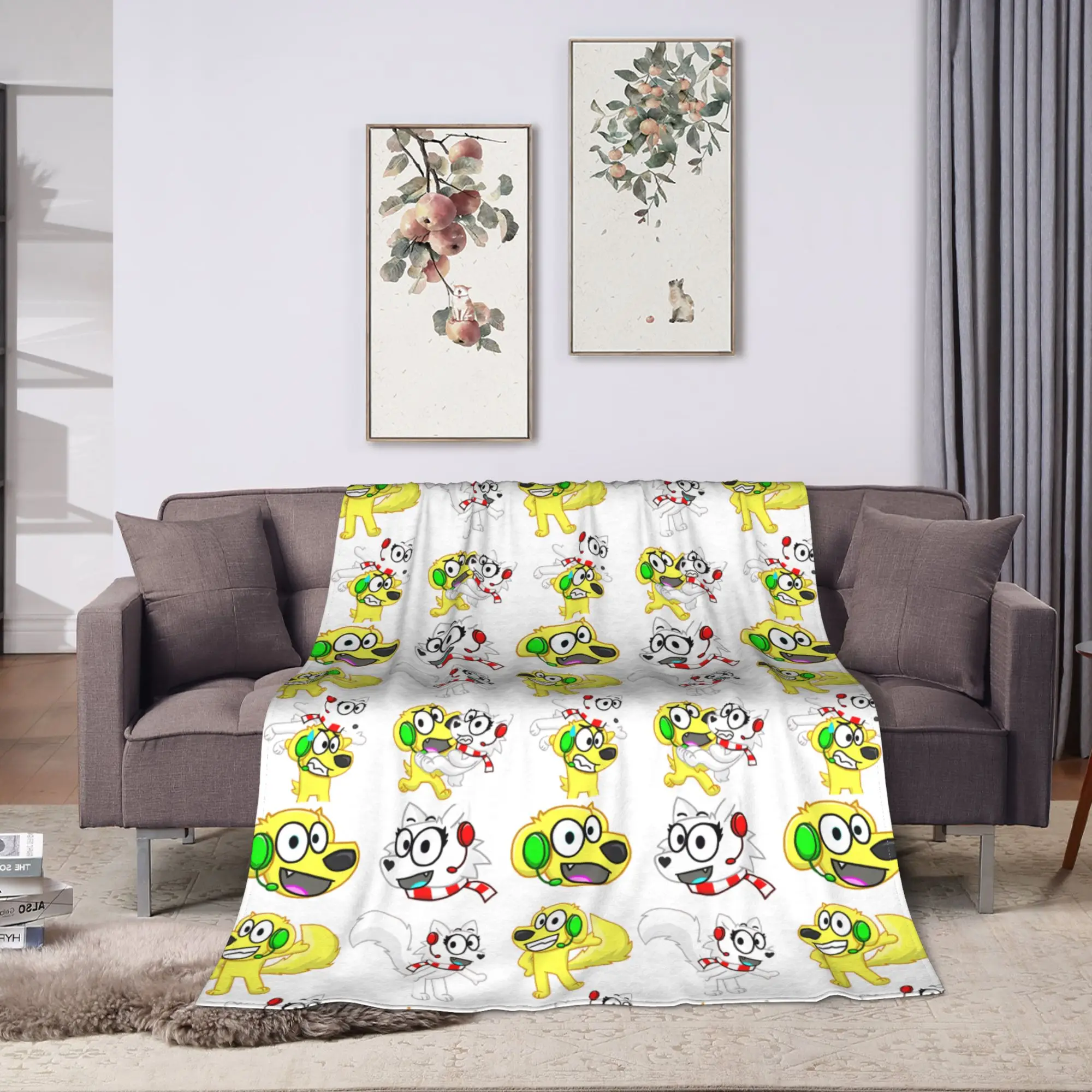 Tylers and Snowi Blanket Quality Warm Soft  Throw Blanket Winter Travel Office Home Decor Graphic Bedspread