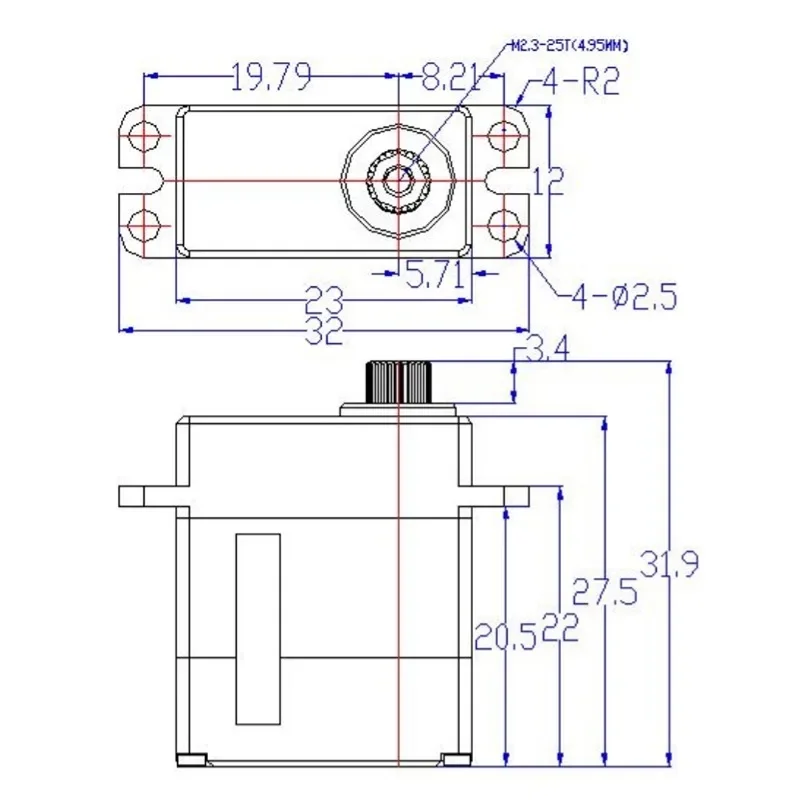 6KG HLS3606M Seriële Bus Servo 360 Graden Magnetische Encoder Hoog Koppel Metal Gear Coreless Motor Voor Robot Arm arm Armatuur DIY Onderdelen