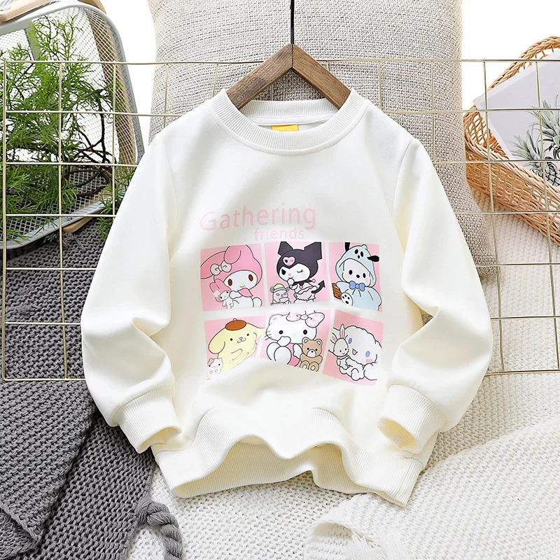 Sweatshirts Girls Hoodies Cotton Tops Overcoat 2025 Scoop Spring Autumn Windproof Kids High Quality Teenagers Children's Clothin