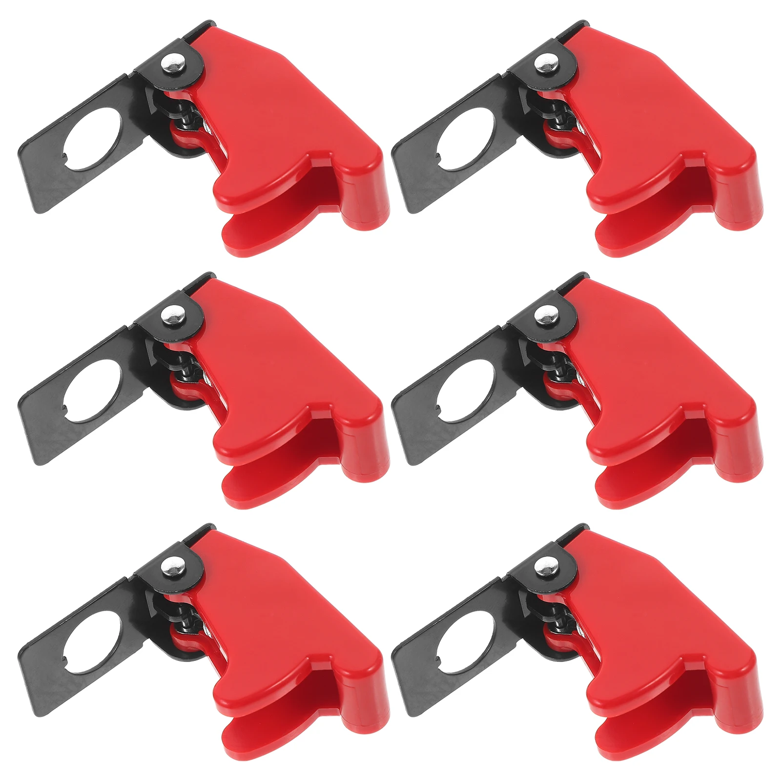 

6pcs Toggle Switch 12mm Transparent Green Waterproof Dustproof Protects Against Accidental Touch For Automotive RV