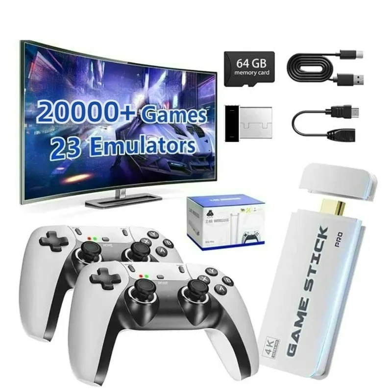 

Игровая приставка M15 4K TV Game Stick с 20000 встроенными играми, ретро-консоль, портативная, классическая, для дома, Plug and Play.