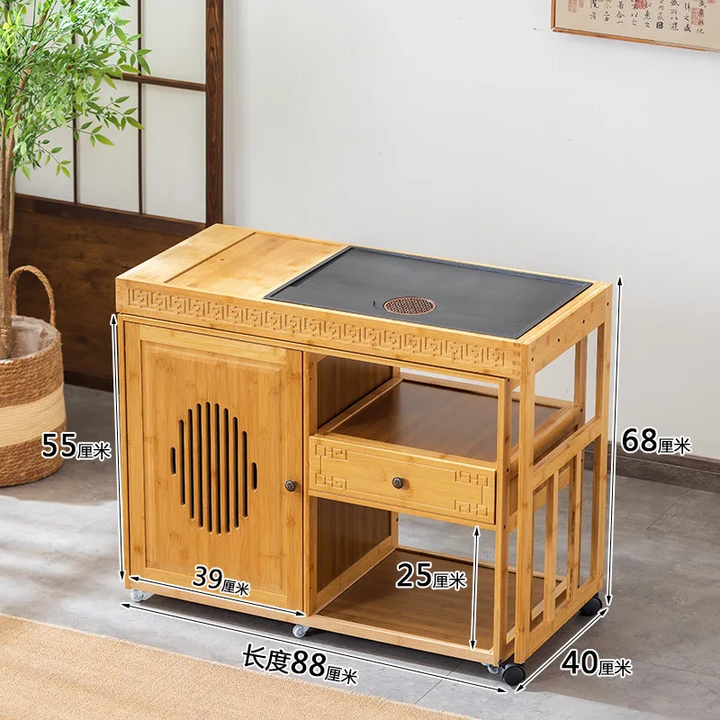 شرفة، قابلة للإزالة، طاولة شاي، منزلية، طاولة شاي، دوارة، خزانة