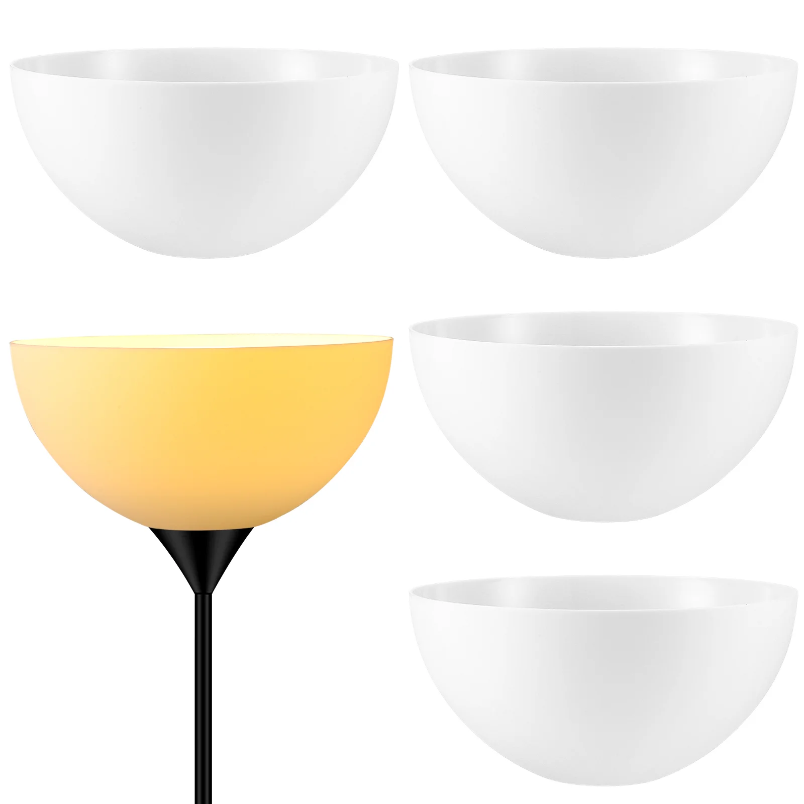 4 Pcs Lampshade Lampshades Black Floor Covers Plastic Pendant Lights for Flashlight Replacement Sleeve