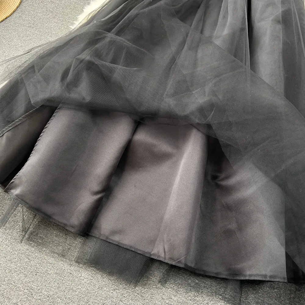 Robe de bal élégante sans manches, Vintage, Chic, plumes épissées, maille, Slim, bretelles, robes de soirée française, vêtements d'automne