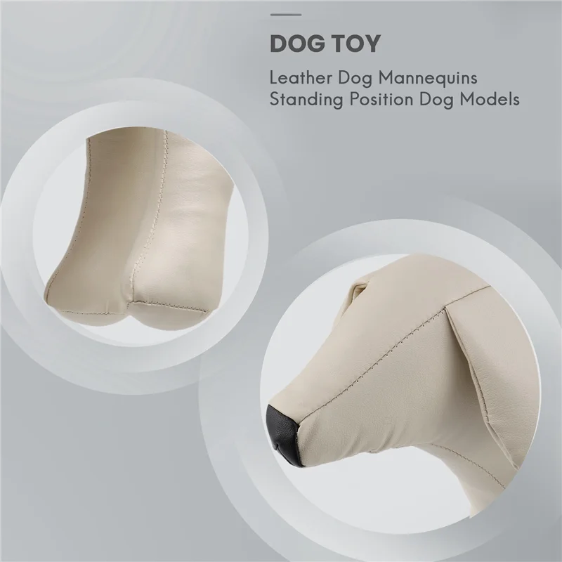 Leather Dog Mannequins Standing Position Dog Models Toys Pet Animal Shop Display Mannequin-AT36