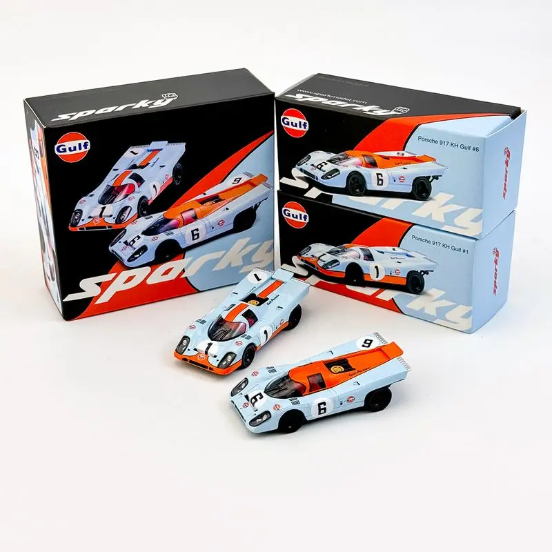 

SPARKY Lighting 1:64 Porsche 917 Set Le Mans GULF Gulf Alloy Car Model