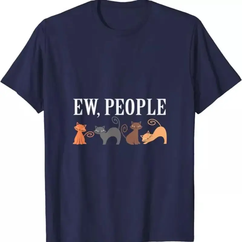 

Футболка с саркастическим юмором Ew People Meowy Cat Lover