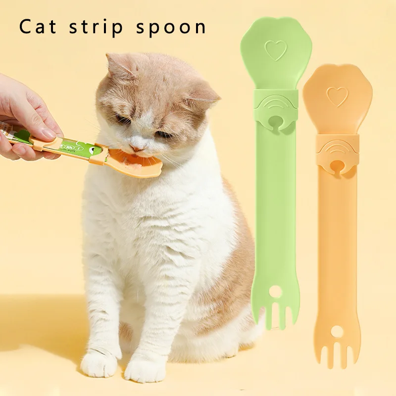 Cat Strip Squeeze Spoon Cat Strip Feeder For Lickable Wet Pet Liquid Snack Feeding Tool Kitten Food Treat Spoon Pet Supplies