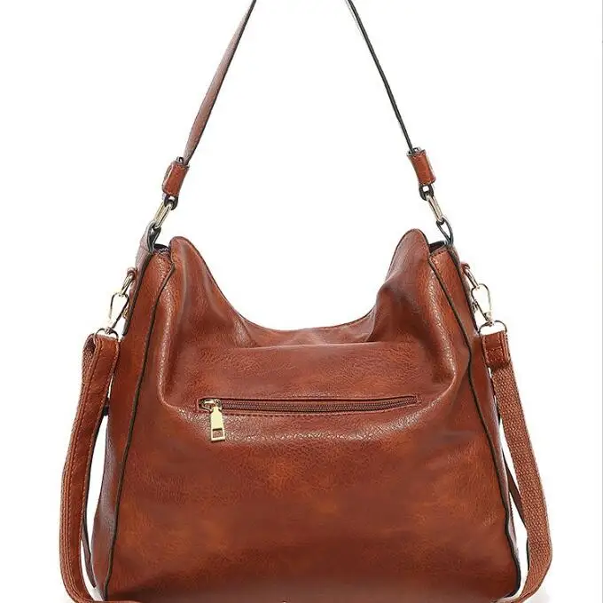 

2025 New High Quality Hobo Bag Leather Women Handbags Female Casual Shoulder Bags Fashion Purses Vintage Large Capacity Tote bag