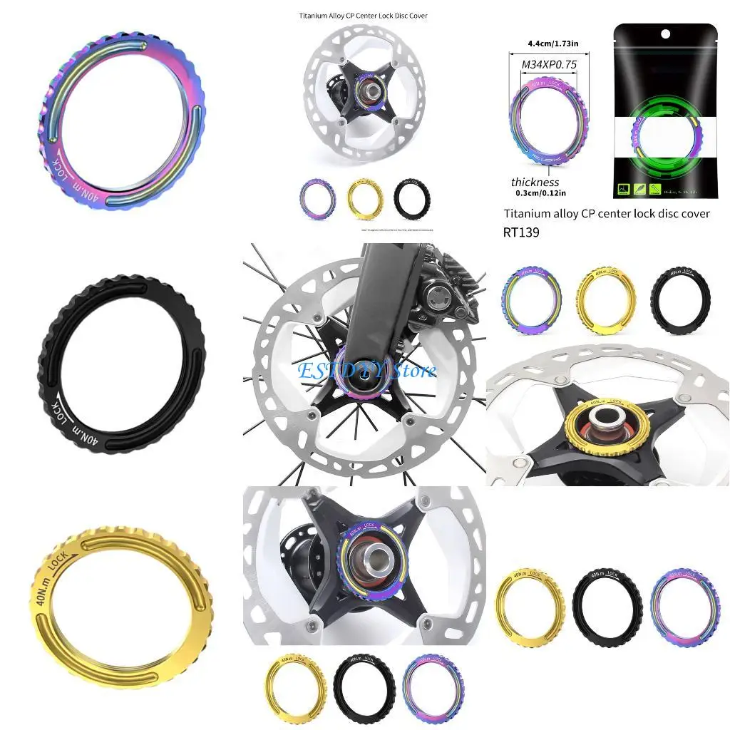 

G6DE Metal Alloy Bicycles Center Lock Disc Brake Hub Lockring Easy to Installation