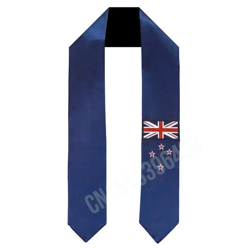 

Шарф с флагом Новой Зеландии, топ с принтом, выпускной пояс, палантин, аксессуар для международной учебы за рубежом для взрослых, унисекс, вечерние аксессуары