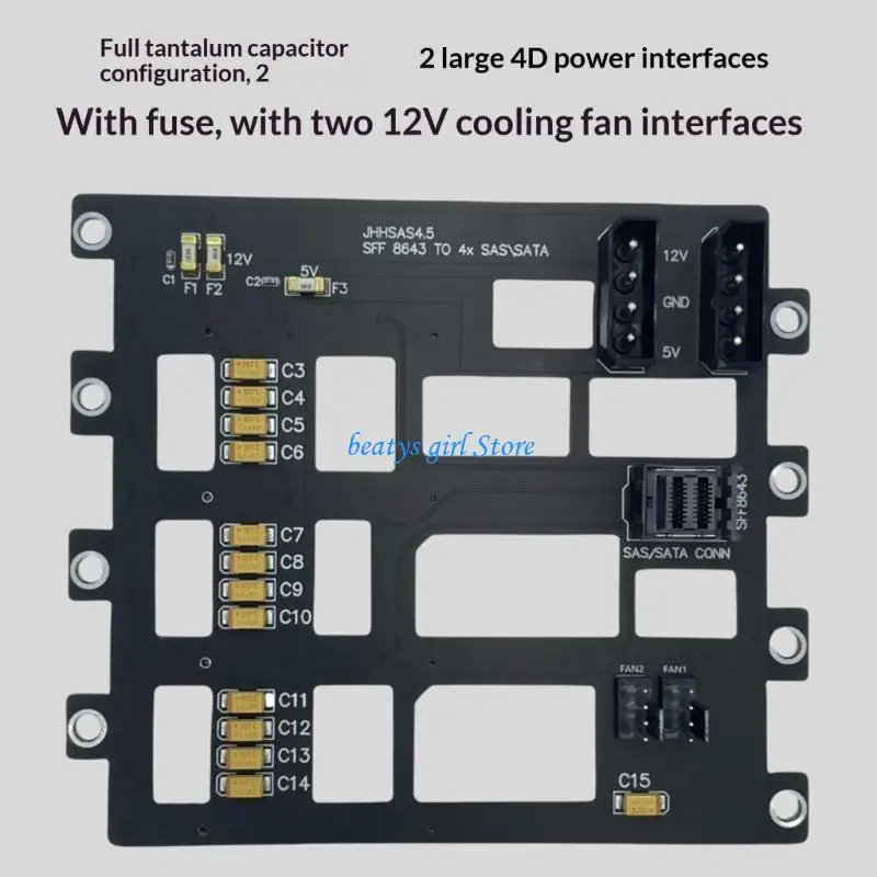 C7AB Multiple Drive Metal Drive Storage Drive Backplanes Includes Two Power Connectors And LEDs