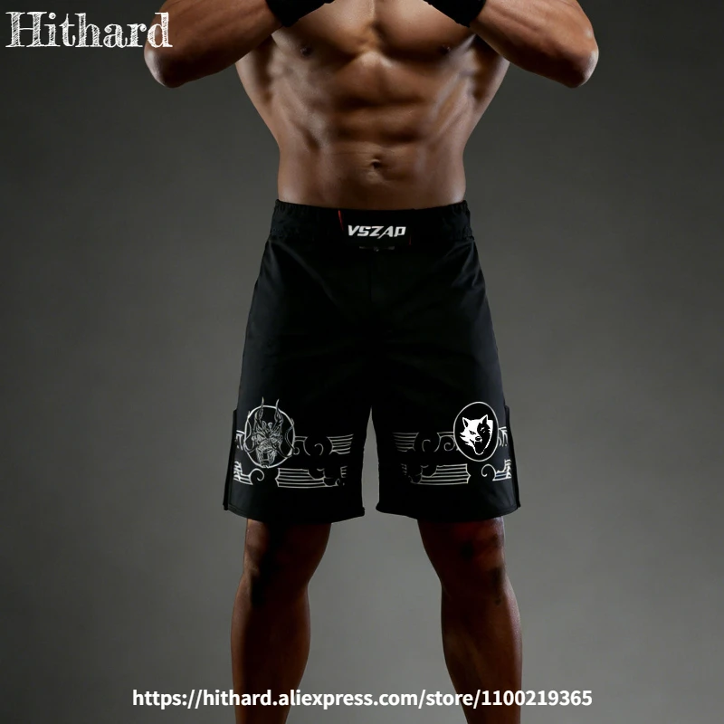 VSZAP BJJ Shorts for Men No-Gi Jiu Jitsu Grappling Muay Thai Shorts, Boxing Kickboxing MMA Fight Shorts Cage/UFC Training Shorts