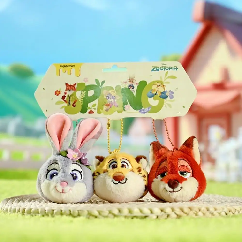 Disney Zootopia-serie Judith Nick Leopard Officer Pluche hanger Set schattige pluche sleutelhanger meisje Speelgoed Liefhebbers Vriend verjaardagscadeau