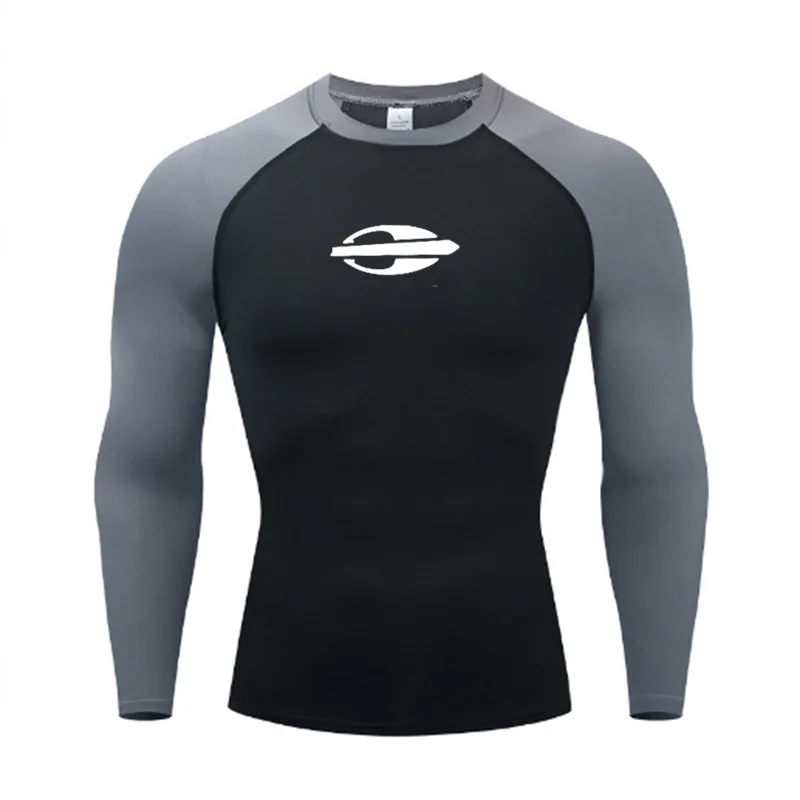 Men's Surfing Sun Protection Diving Suit, Anti Rash T-Shirt, Swimsuit, Tight Fitting Shoulder Insert, Long Sleeved, UV Resistant image 3