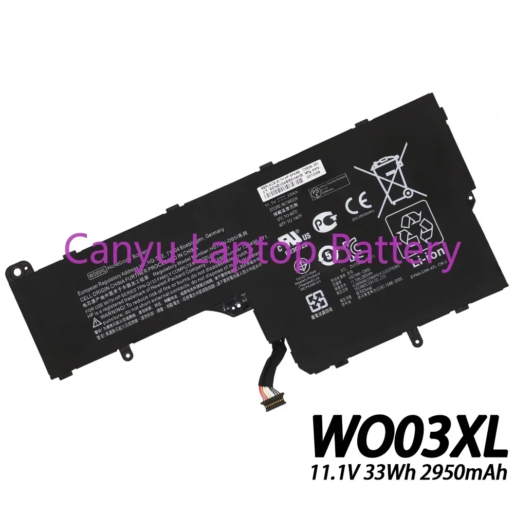 WO03XL For HP SPLIT Mini X100E 100E x2 13-M 13-M010DX 725606-001 725496-1B1 HSTNN-DB5I HSTNN-IB5I HSTNN-1B1W WO03 Laptop battery