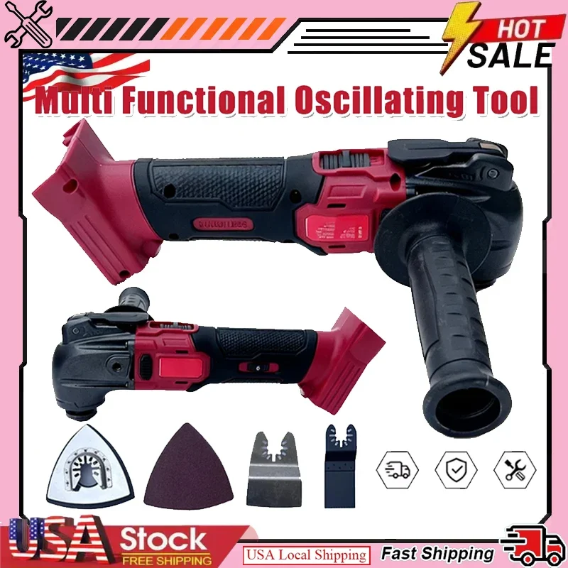 

Бесщеточный многофункциональный осциллирующий инструмент 6-в-1 для аккумуляторов Milwaukee 18В, беспроводной вибрационный триммер, отрезная пила, электроинструменты