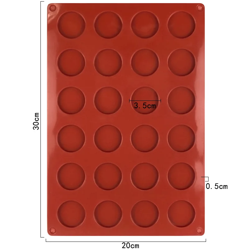 Flat Round Disc Silicone Mold Mini Tart Cookies Dessert Chocolate Candy Gummy Mould Epoxy UV Resin Jewelry Cake Decorating Tools