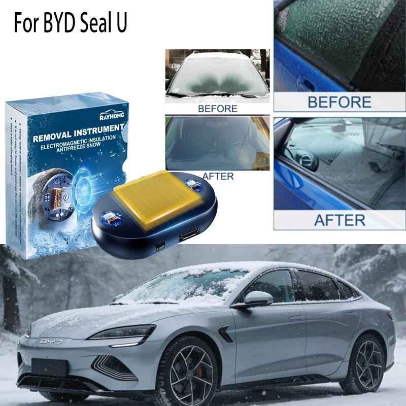 

For BYD Seal U DM-i 2023-2025 Car Window Glass Car Ice Defroster Windshield Snow Removal Window Glass Microwave Deicing Device