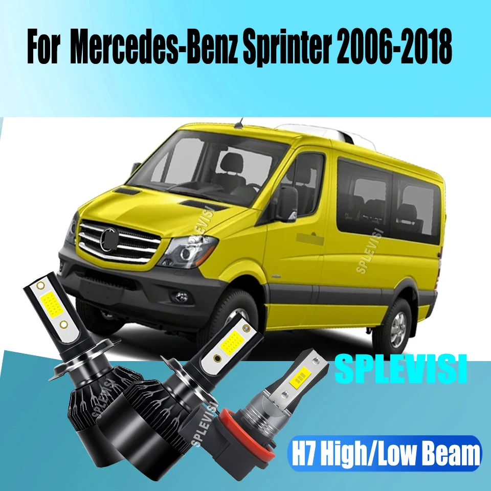 Restore Brilliant LED Headlight High Low Fog H7 H7 H11 For Mercedes-Benz Sprinter 2006 2007 2008 2009 2010 2011 2012 2013-2018