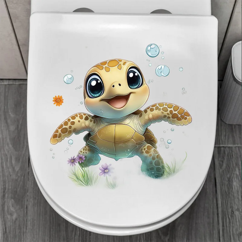 Autocollant mural tortue mignon, décor de salle de bains, toilettes, salon, armoire, réfrigérateur, décoration de la maison, autocollant étanche M1310 Autocollant mural tortue mignon, décor de salle de bains, toilettes, salon, armoire, réfrigérateur, décoration de la maison, autocollant étanche M1310