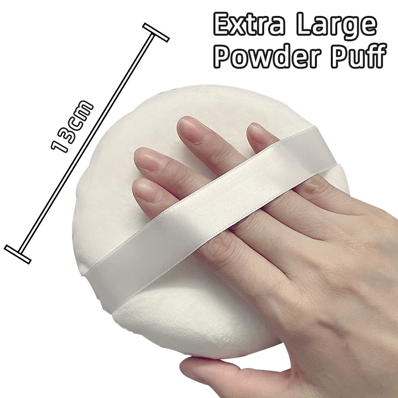 Soffio di polvere extra large da 13 cm Polvere fissante Big Mac Puff Polvere per il corpo Soffio per collo Braccio Lozione per il corpo Soffio per trucco 130 mm