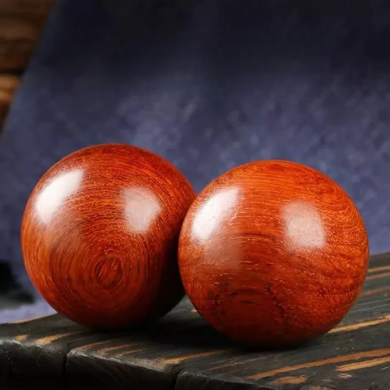 Chinese Style Lucky Rosewood Hand Massage Balls Auspicious Blessing Health Care Exercise Stress Relief Balls 4cm 4.5cm 5cm 6cm