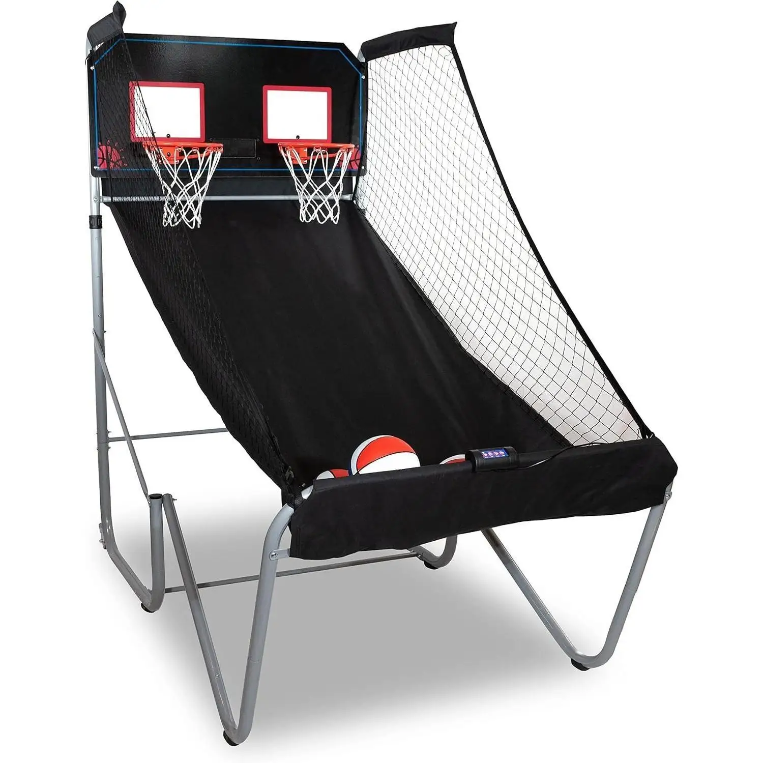 Tiro duplo W_Home |   Jogo de basquete arcade para casa |   Aro de pontuação do sensor, 16 modos de jogo, 7 bolas |   Dobrável para fácil