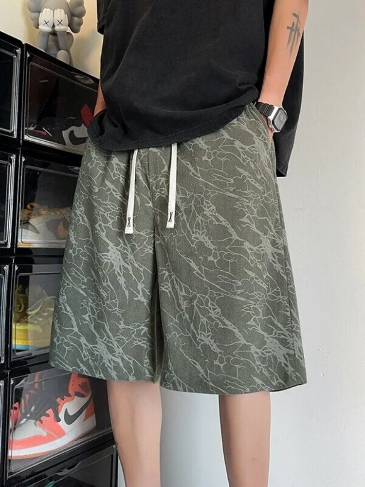 

Камуфляжные рта с принтом тай-дай, мужские летние тонкие свободные баскетбольные повседневные спортивные брюки большого размера, дышащие эластичные пояса