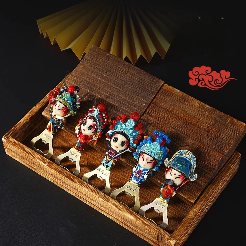

Beijing Opera Mask Refrigerator Sticker Bottle Opener Chinese Characteristics Gift Abroad Commemorative Crafts Beijing Specialty