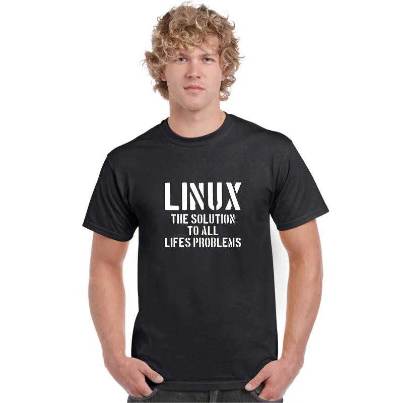 Linux The Solution To All Lifes Problems Unisex Graphic T-Shirt Software Engineer Gift, Sudo Terminal User printed clothing