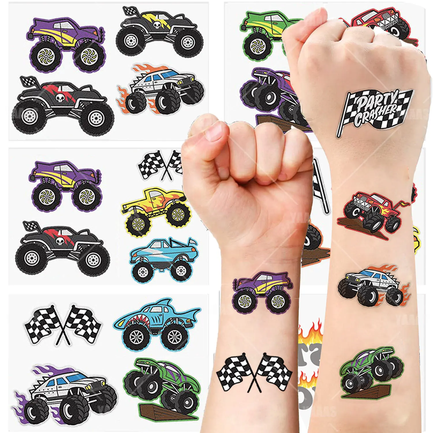 10Pcs Fake Tattoo Stickers Cartoon Temporary Tattoo Kids Children Hands Arm DIY Body Art Tatuaze Dla Dzieci Tatuajes Temporales