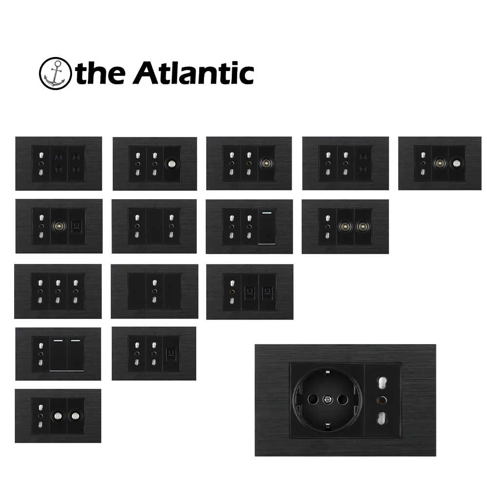 

EU Universal Standard Socket Switch TV Satellite RJ45 HDMI USB Wall Socket Household Socket Power Socket 250V118 Type