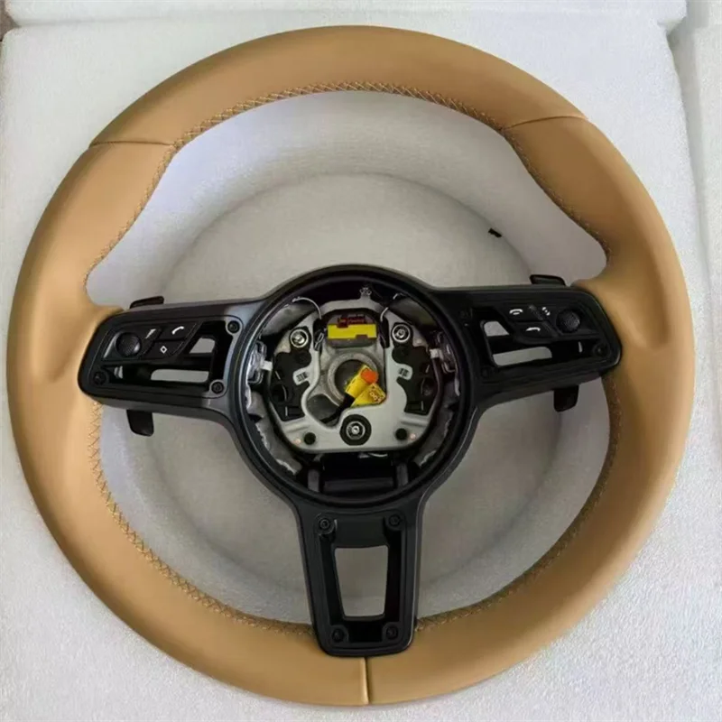 

Car Steering Wheel for Porsche Macan Panamera Taycan Cayenne 718 911 918 Carbon Fiber Steering Wheel Car Accessories
