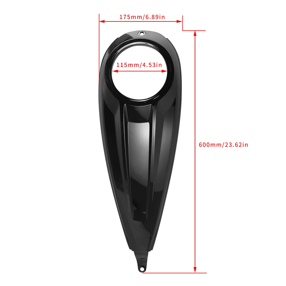 Motorcycle Oil Gas Cover Cap Smooth Dash Fuel Tank Console Trim Panel Plastic For Harley Street Glide CVO Road Glide 2023-2024 view 2