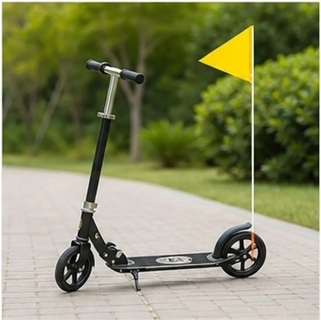 2Pcs Bike Flag with Pole Heavy-Duty Tear-Resistant Safety Flag for Bikes Axles Luggage Racks Trailers Scooters Cycling Use