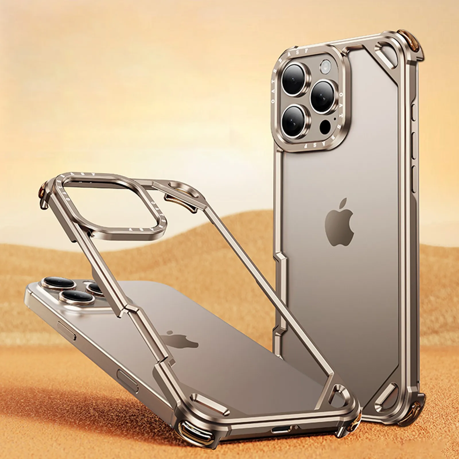 

Aluminum Bumper For iPhone Air 17 16 15 Pro Max Metal Shockproof Dropproof Protective Hard Frame Tough Case