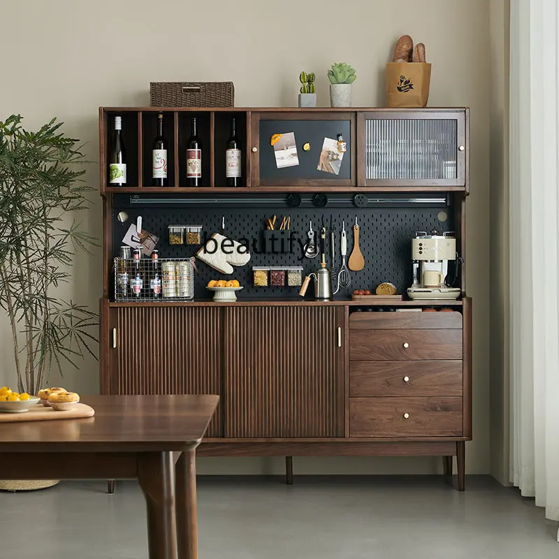 

Solid wood dining cabinet, high wine cabinet, integrated storage, tea and water cabinet, wall facing kitchen, bowl cabinet