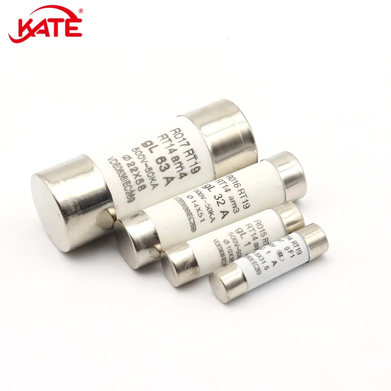 Fast Melting Ceramic Tube R014 R015 R016 R17 500V 1A 2A 6A 8A 10A 16A 20A 25A 32A 40A 50A 63A Solar Fuse Mini Automatic Fuse