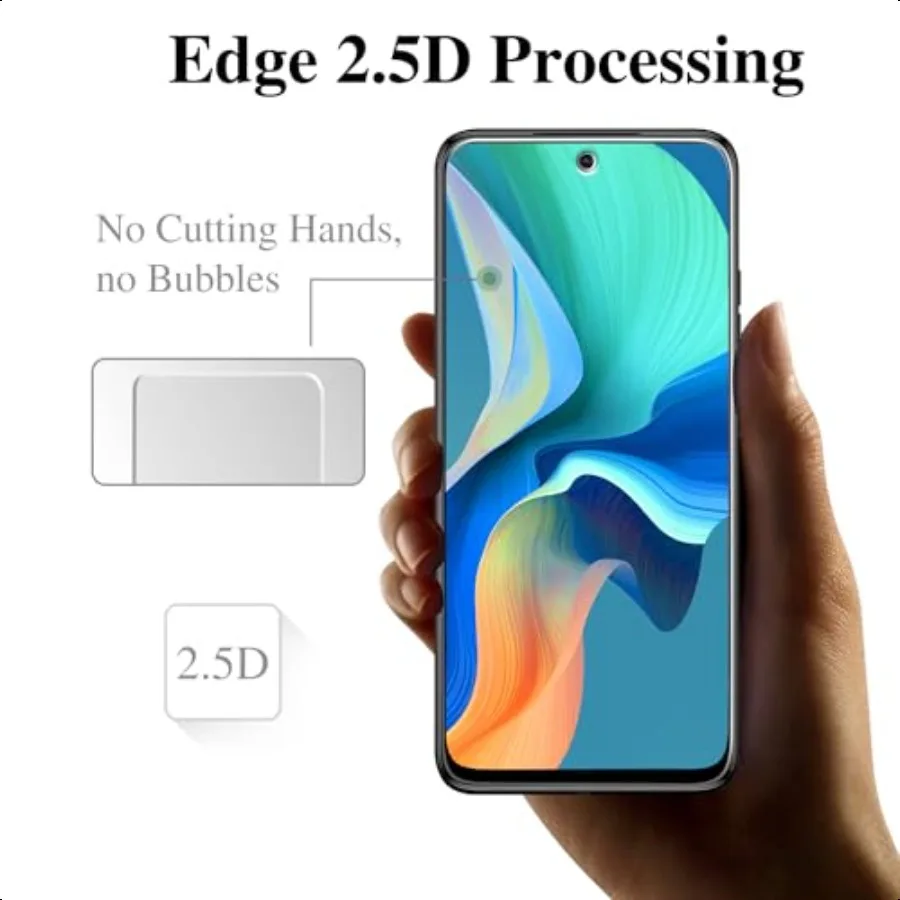 Pokolan [3Pack] Screen Protector for Motorola Moto G Power 5G 2024 Tempered Glass Film 9H Hardn Bubble Free Easy to Install Cas