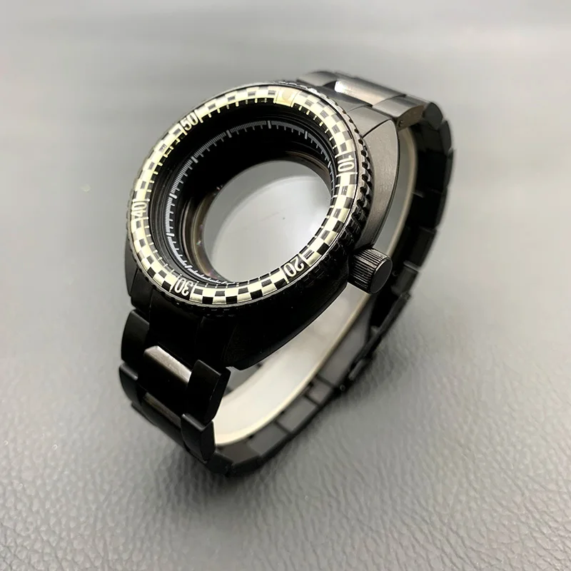 

Black 6105 6309 Turtle Abalone Watch Case and Bracelet Sets Fit NH35 4R 7S Movement Watch Case and 22mm Watch Stap Kits Custom